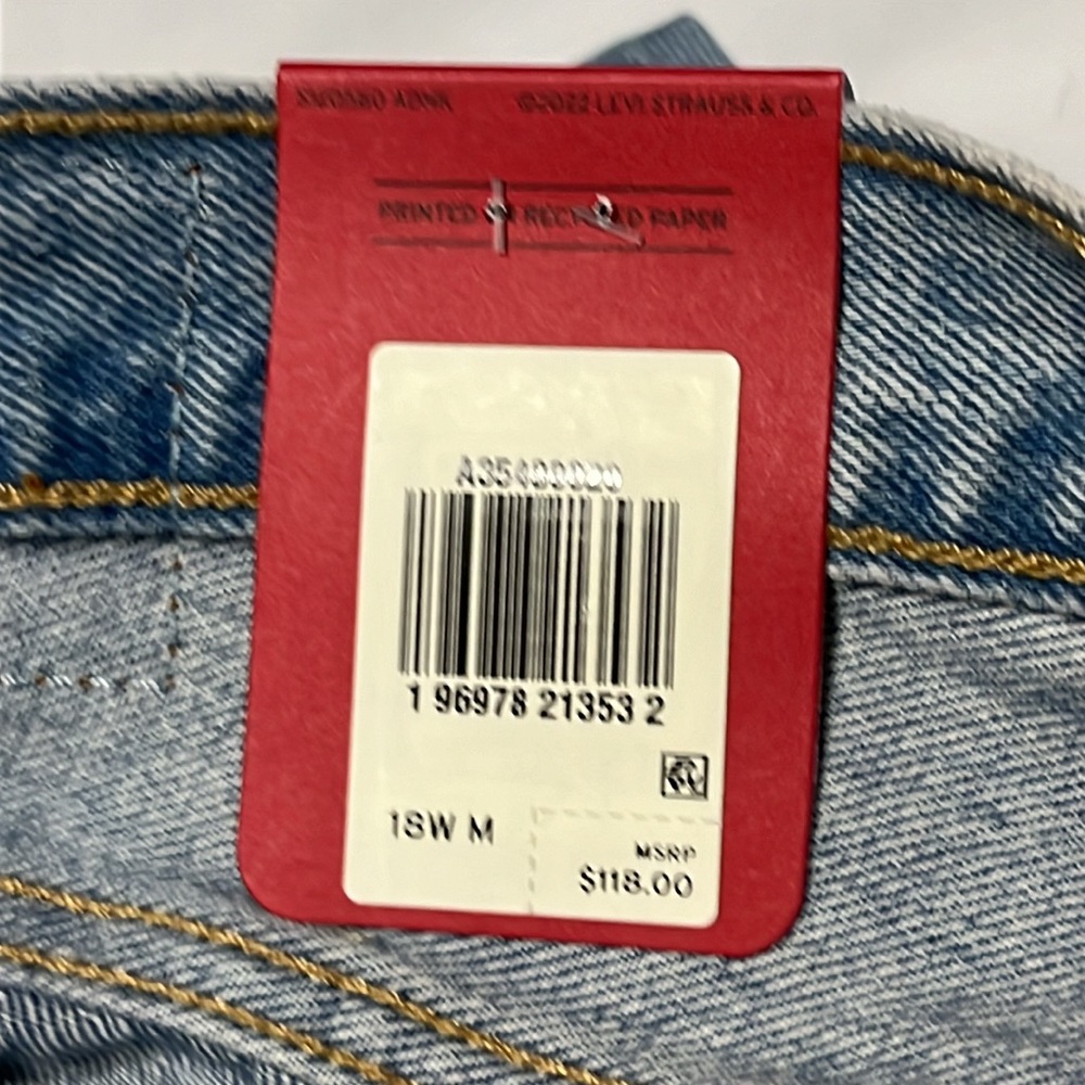 Levis 501 Plus Jeans 150th ANNIVERSARY Patchwork Fresh as a Daisy lite wash NWT - Picture 15 of 16